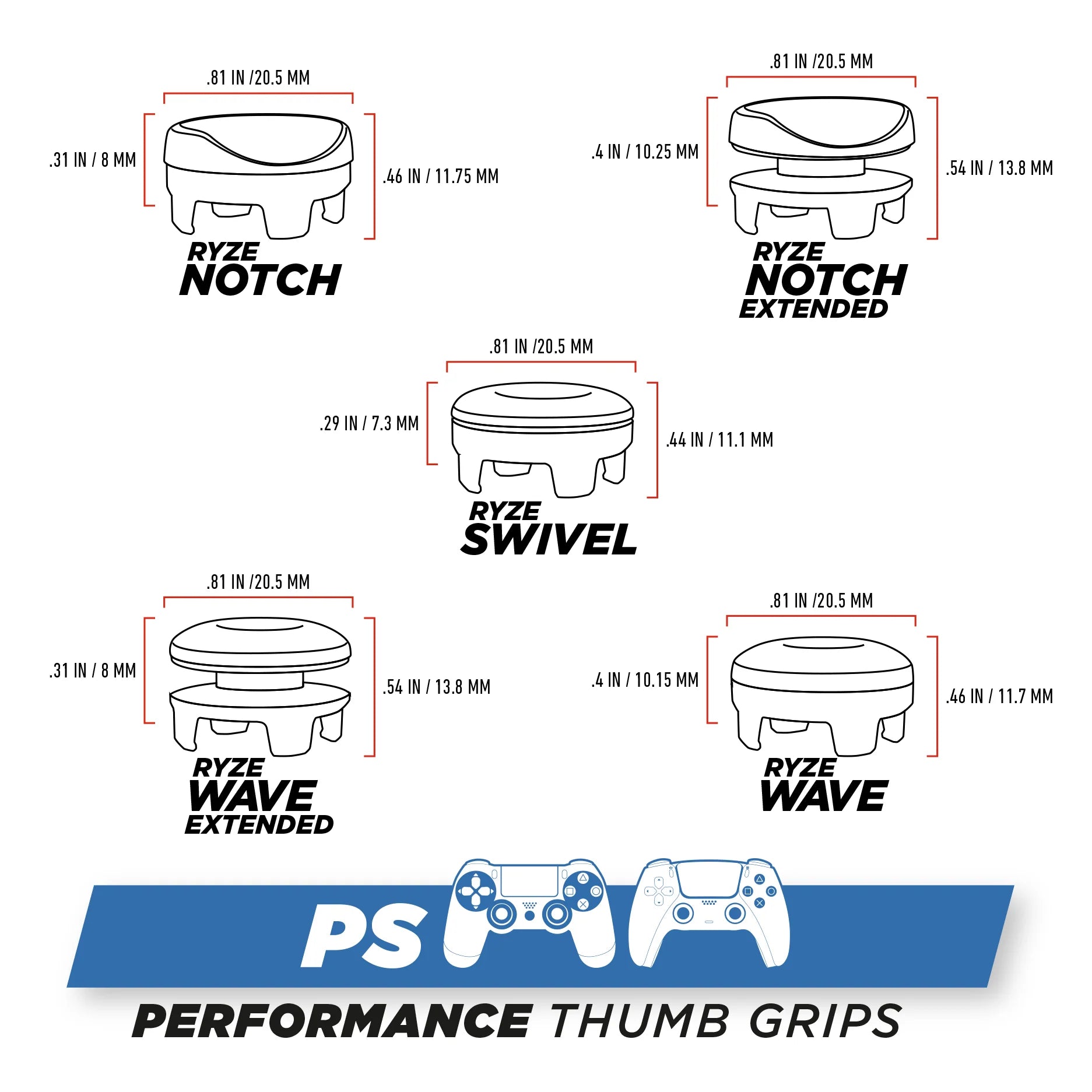 RYZEPADS (PLAYSTATION) - Combo Pack